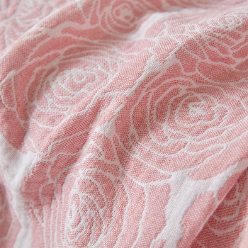 Καλοκαιρινή κουβέρτα πετσέτας από 100% βαμβάκι για καναπέ, αντίδρατική εκτύπωση, φλοράλ μοτίβο