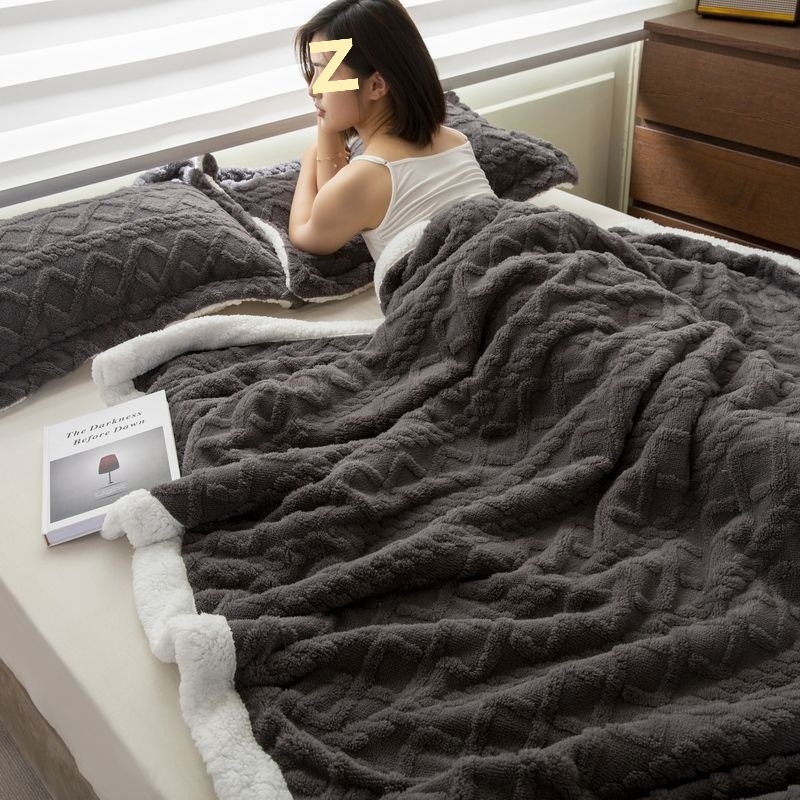 Πετσέτα-κουβέρτα με αντίγραφο Sherpa/πολυεστέρα, Nordic στυλ, για όλες τις εποχές, συνθετικό ινών πάπλωμα