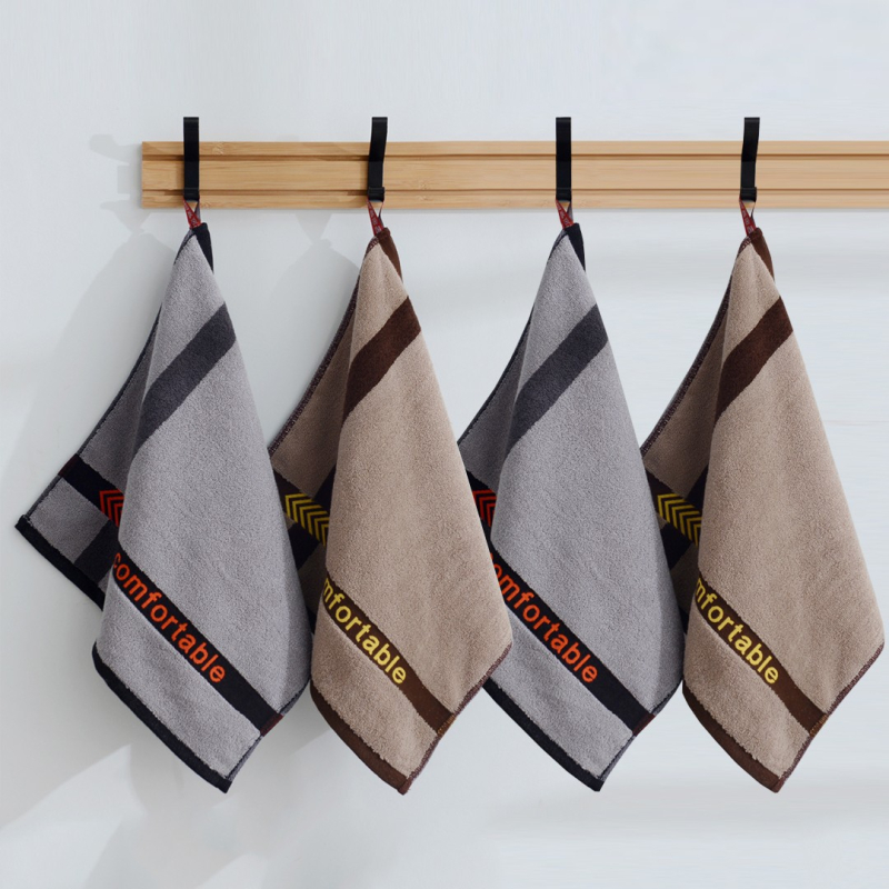 Prosop de față pătrat din bumbac de clasă A, set 4 bucăți, fiecare 50 g, rezistent la pete și foarte absorbant