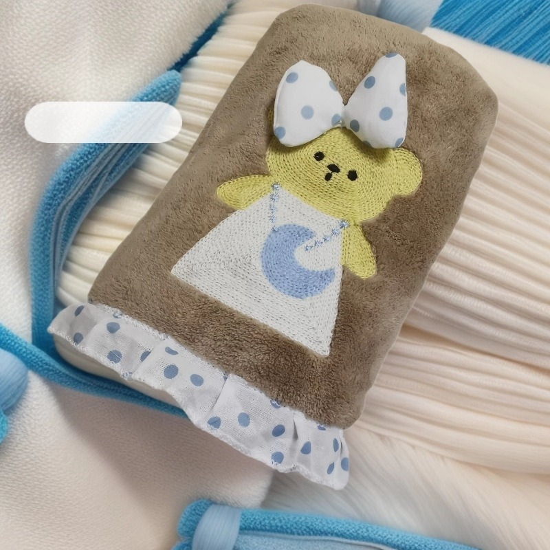 Shuangli marka Unibear – slatko crtani medo s mašnicom, oversize ručnik za tijelo, ručnik za kupanje, kapa za sušenje kose, kupaonska suknja, mekan