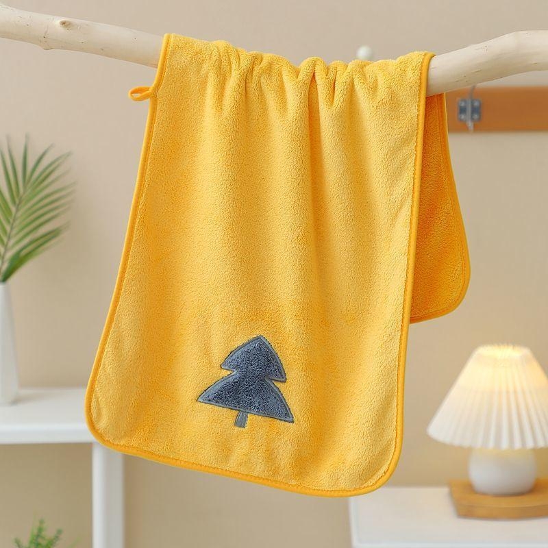 Ručnìค za lice od coral fleece s rubnim dizajnom, debeo, mekan i upijajući (100D vlakana, 80–100 g)