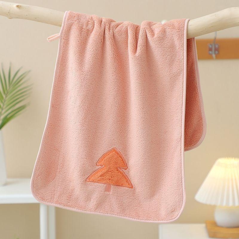 Ručnìค za lice od coral fleece s rubnim dizajnom, debeo, mekan i upijajući (100D vlakana, 80–100 g)