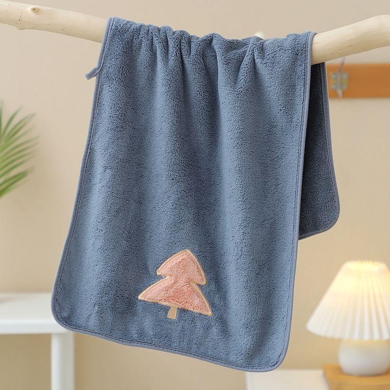 Ručnìค za lice od coral fleece s rubnim dizajnom, debeo, mekan i upijajući (100D vlakana, 80–100 g)