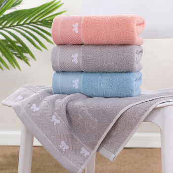 Zhuo yijia Ručnik za lice od 100% pamuka, Jacquard 32s, 100–120 g, logotip ušiven