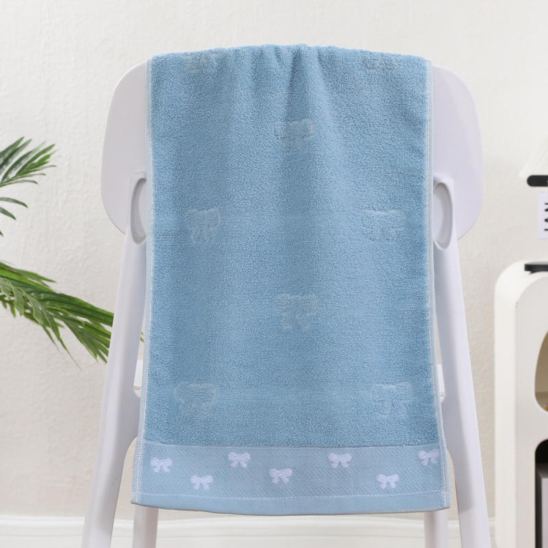 Zhuo yijia Ručnik za lice od 100% pamuka, Jacquard 32s, 100–120 g, logotip ušiven