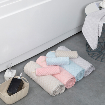 Prosop pătrat din fibră de bambus, fir 32, țesătură Jacquard, 60 g, absorbție de apă 0–5 s