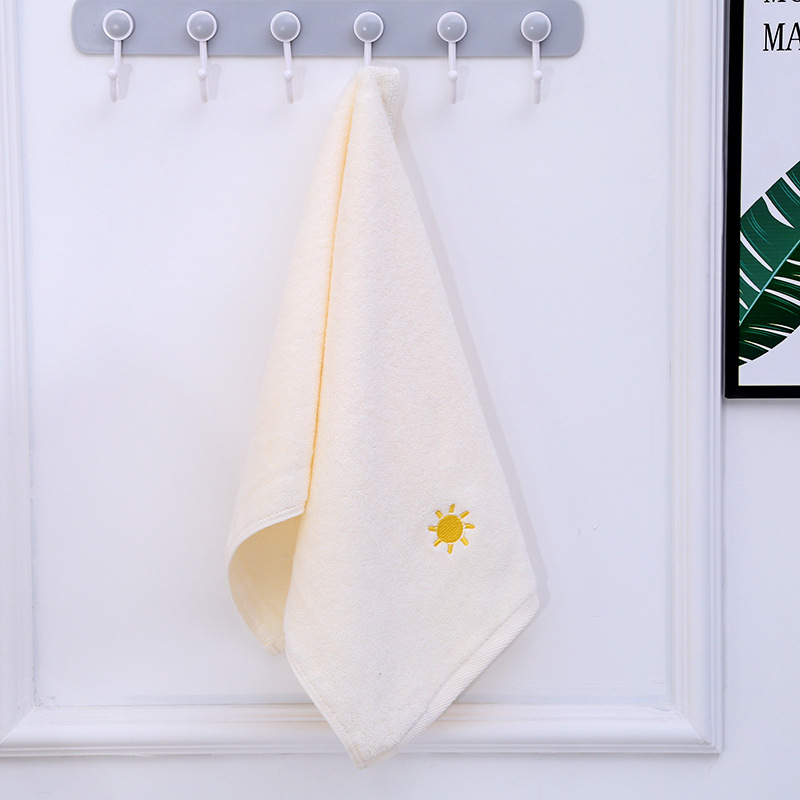 Ručnik za lice od 100% pamuka s vezom, personaliziran, unisex, debeli 32-vlaknasti ručnik s našivenim logotipom