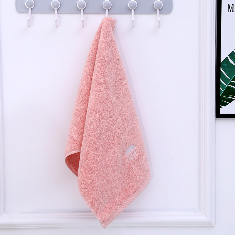 Ručnik za lice od 100% pamuka s vezom, personaliziran, unisex, debeli 32-vlaknasti ručnik s našivenim logotipom
