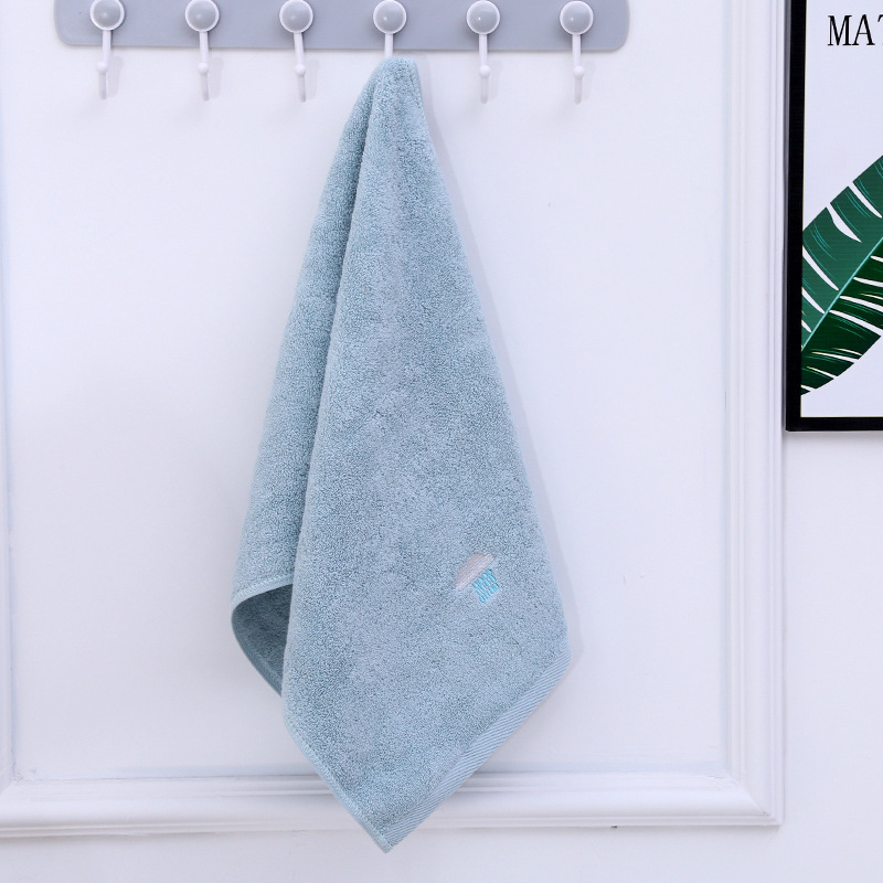 Ručnik za lice od 100% pamuka s vezom, personaliziran, unisex, debeli 32-vlaknasti ručnik s našivenim logotipom