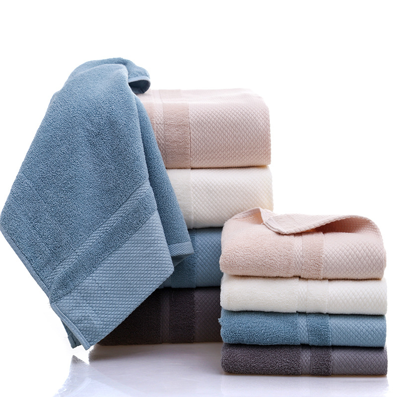 Pamučni ručnik za lice, 100% pamuk, jacquard i plitko pletena tkanina, 100 g, brzo upijanje 0-5 s
