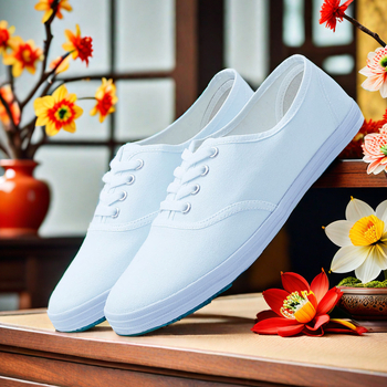 Χορευτικά Παπούτσια Κίνησης - Χαμηλό Τακούνι - Στρογγυλός Δάκτυλος - Καουτσούκ Σόλα