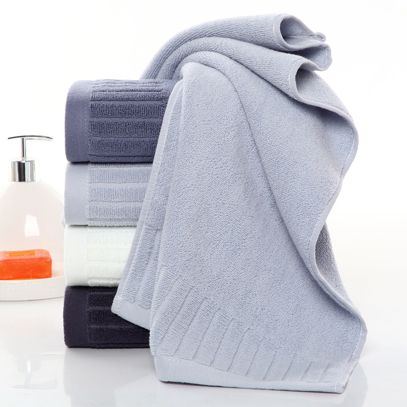 Ručnik od 100% pamuka – ručnik za lice, Jacquard s visokim i niskim dlačicama, 32S pređa, 100–120 g, mogućnost prilagođene izvezenice/loga