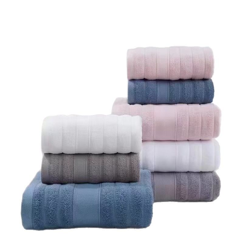 Set ručnika za kupanje od pamuka, 32S, jednostavna tkanina, 100–120 g/m²