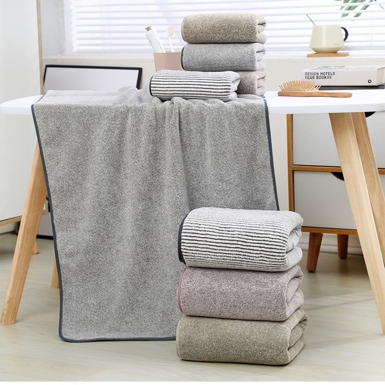 Muji set ručnika od bambusovih vlakana s aktivnim ugljem, debeli ručnici za kupanje, mekani i upijajući, ručnik za lice, ručnik za ruke, ručnik za tuširanje, mali kvadratni ručnik