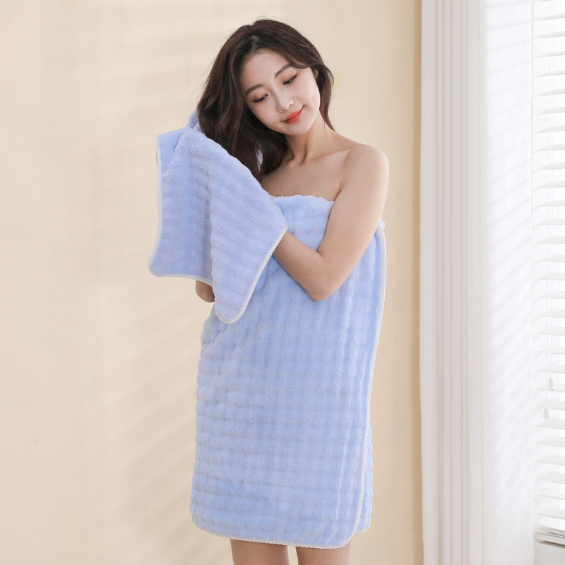 Mengfuzi Coral Velvet set od 3 komada: kupaonski ručnik, ručnik za lice i kapa za sušenje kose, absorbentan, 80–100 g po komadu, 40s vlakna