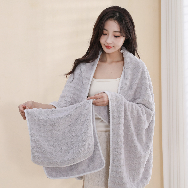 Mengfuzi Coral Velvet set od 3 komada: kupaonski ručnik, ručnik za lice i kapa za sušenje kose, absorbentan, 80–100 g po komadu, 40s vlakna