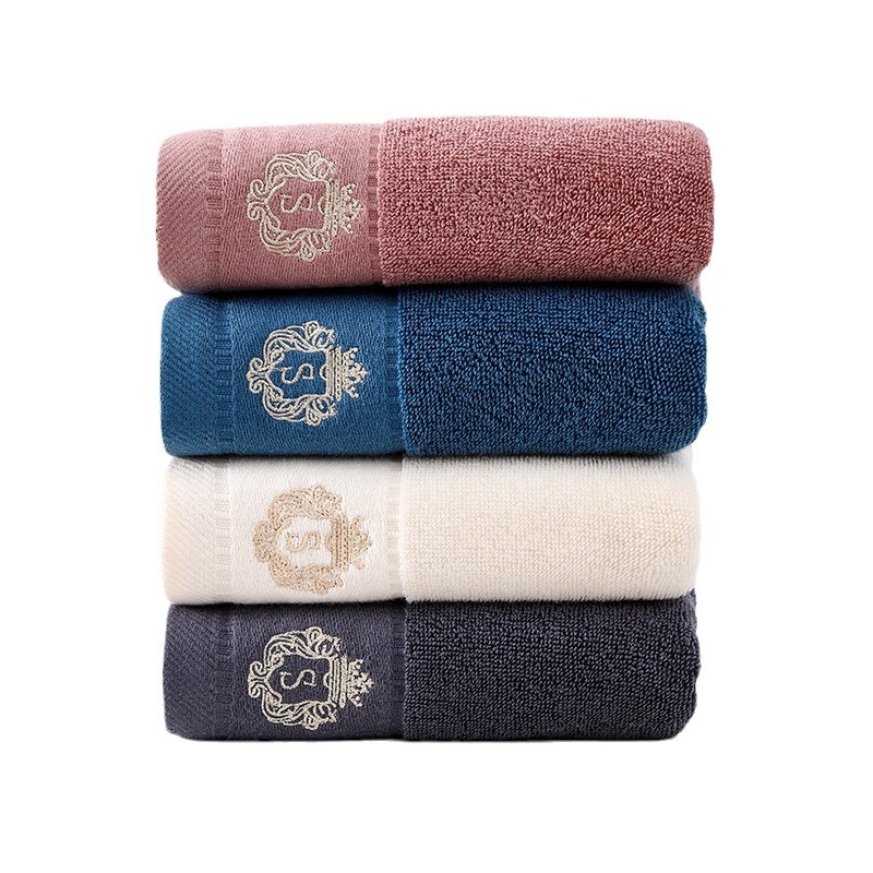 Ručnik za lice od 100% pamuka, izvezeni, Plain weave, 32S pređa, 100–120 g