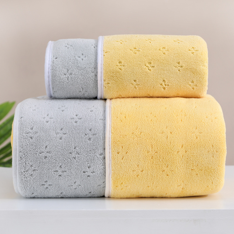 Ručnik za lice od coral fleecea, dvostrani, debeli, vrlo upijajući, vlakna 150D, težina 120–140 g, rub šivan