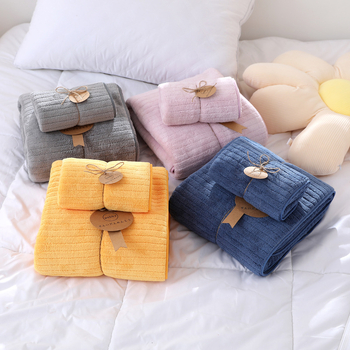 Yimeijing korall fleece fürdőlepedő, 95 g, sima szövésű, nedvszívó és gyorsan száradó