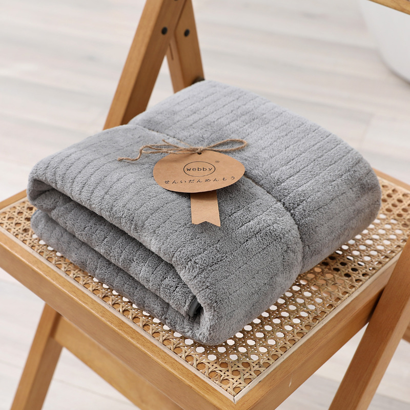 Yimeijing korall fleece fürdőlepedő, 95 g, sima szövésű, nedvszívó és gyorsan száradó