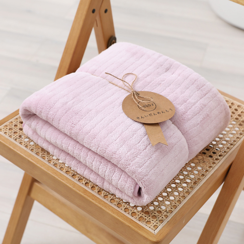 Yimeijing korall fleece fürdőlepedő, 95 g, sima szövésű, nedvszívó és gyorsan száradó