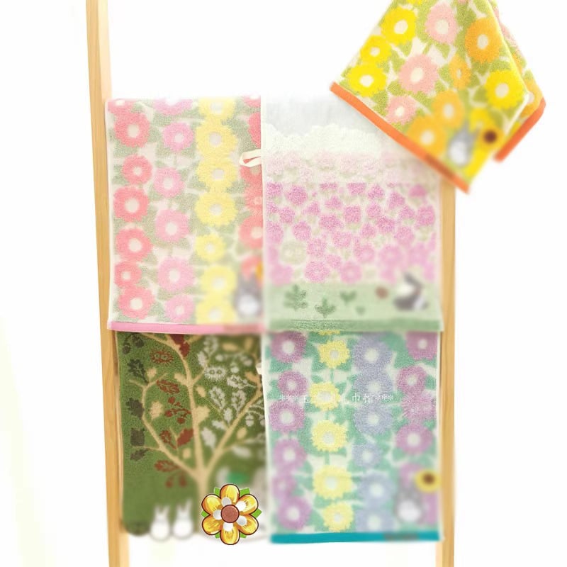 Dječji ručnik od 100% pamuka s jacquard izvezom motivom suncokreta, ravno tkano (100% pamuk, ravno tkano)