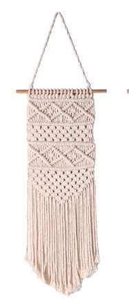 Гоблен стенен висящ, ръчно изтъкан от памучна нишка, правоъгълен, флорална шарка