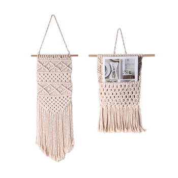 Гоблен стенен висящ, ръчно изтъкан от памучна нишка, правоъгълен, флорална шарка