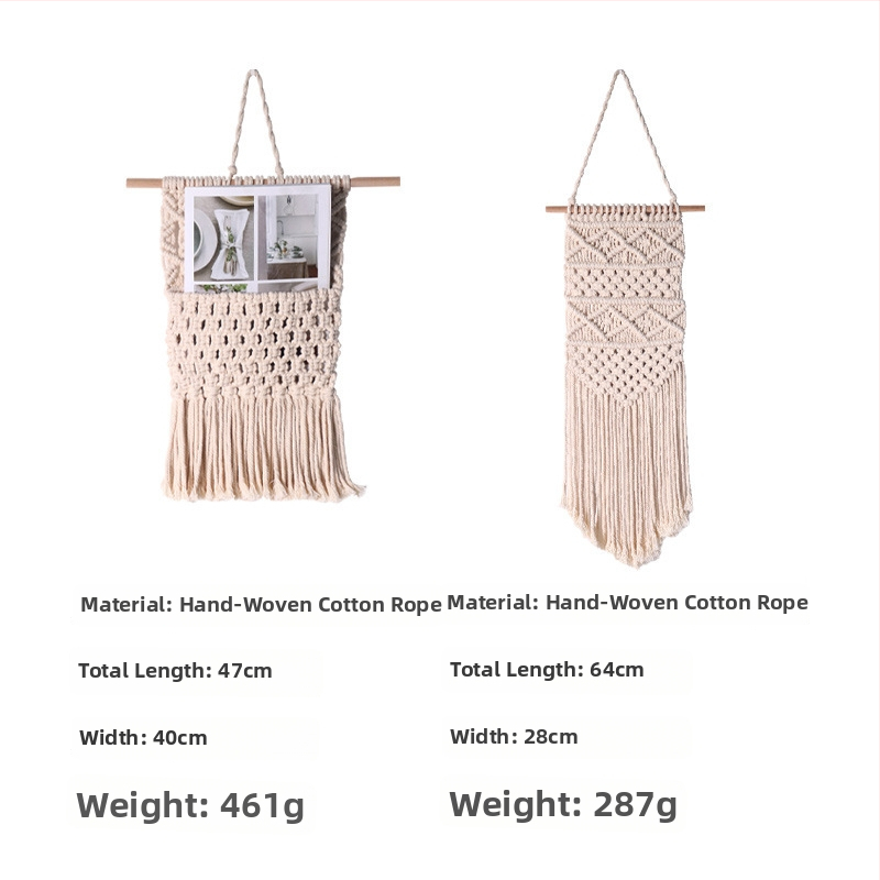 Zidni goblen s resicama, ručno pleteni od pamuka, boho stil, dekoracija zida