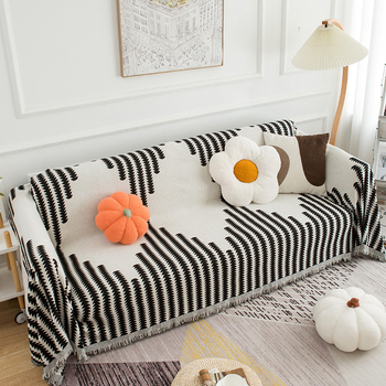 Chenille navlaka za kauč – Prugasta, Nordic stil, Zaštita od prašine za kauč i klima uređaj
