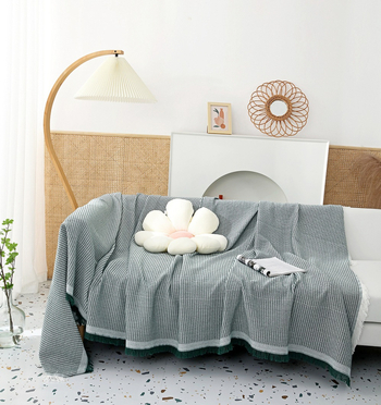 Κάλυμμα καναπέ/ριχτάρι με ρίγες, βαμβάκι, 1000–1499 γρ, άνοιξη–φθινόπωρο, διαθέσιμη παραμετροποίηση επεξεργασίας