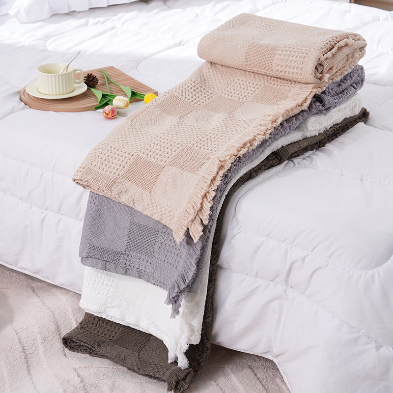 Portugāļu stila dvieļu sega ar frīngēm, 100% kokvilna, svars 300–499 g, pavasaris–rudens, mūsdienīgs minimālisks dizains