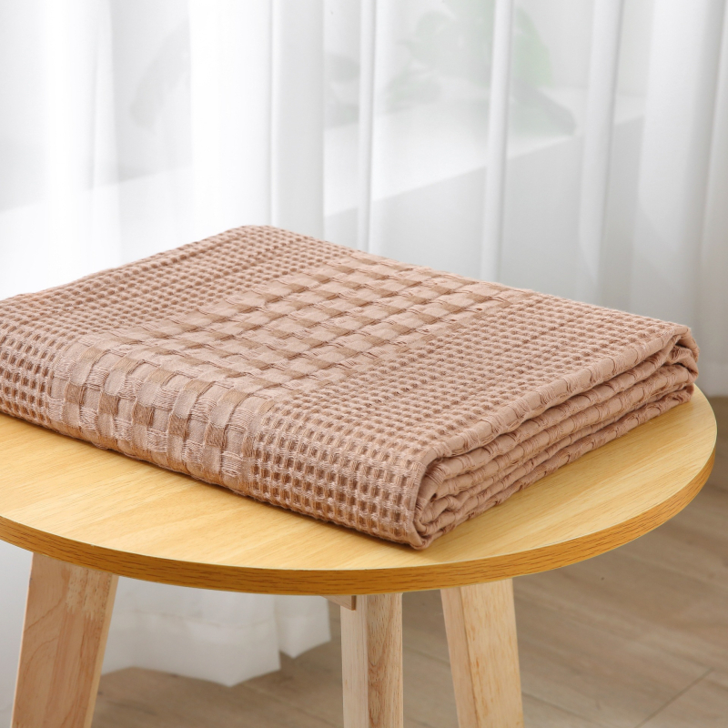 Ćebe s vafl teksturom od mješavine Tencel-Lin, ispod 300 g, antibakterijsko, jednobojno, pogodno za sve sezone