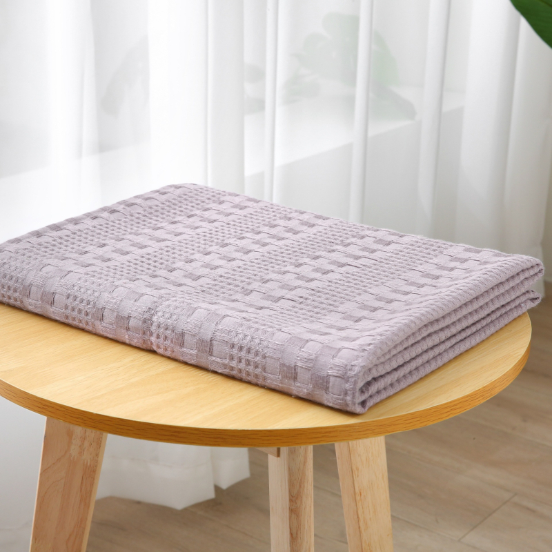 Ćebe s vafl teksturom od mješavine Tencel-Lin, ispod 300 g, antibakterijsko, jednobojno, pogodno za sve sezone