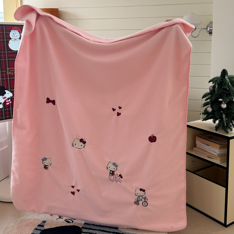 Božićna pliš deka s imitacijom vune, 180×210 cm, 100% poliester, crtani motiv, topla i mekana, za spavaću sobu ili kauč
