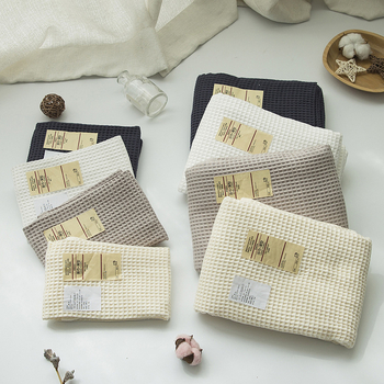 Muji-stil ručnik od 100% pamuka s med-vafl uzorkom, za studentski dom, ručnik za tijelo i lice, 170–200 g, vlakna 21s