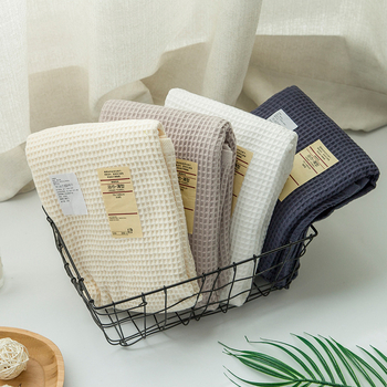 Muji-stil ručnik od 100% pamuka s med-vafl uzorkom, za studentski dom, ručnik za tijelo i lice, 170–200 g, vlakna 21s