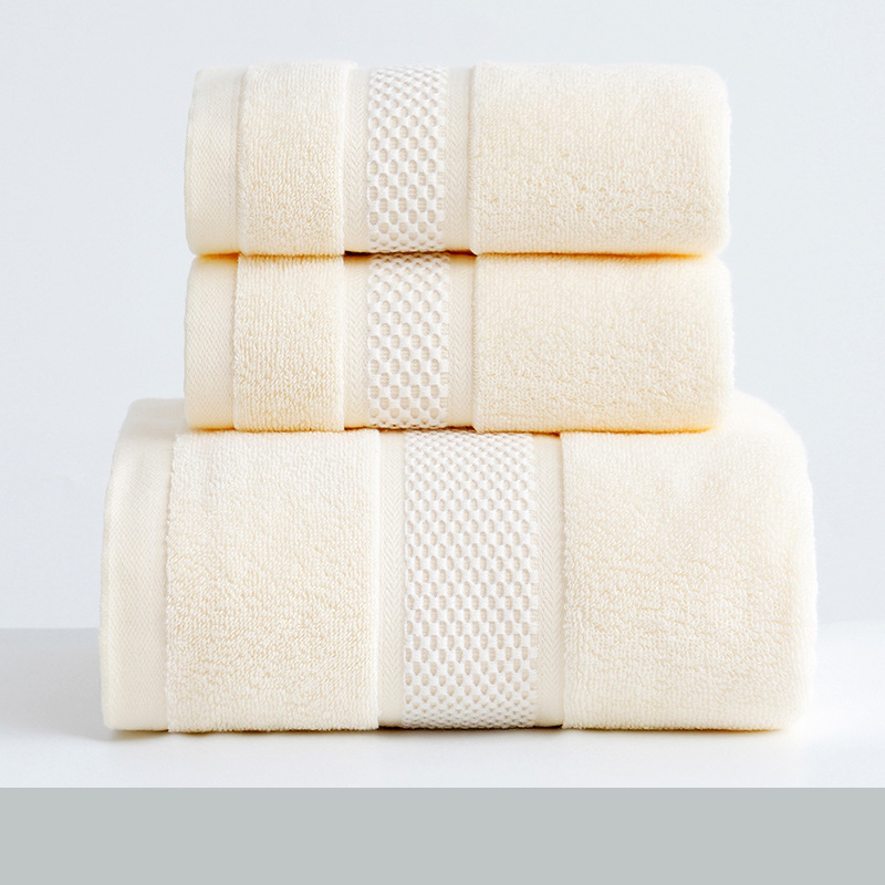 Ručnik za lice i kupanje od 100% pamuka, Jacquard 32S, 100–120 g, izvezen