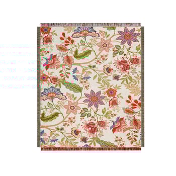 Kanapé pléd növények és virágok mintával, poliészter, korall velúr, súly 800–1000 g, márka Peel Forest