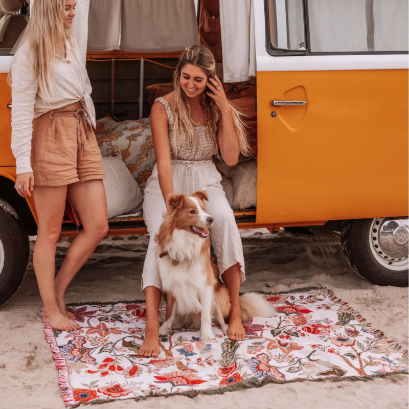 Kanapé pléd növények és virágok mintával, poliészter, korall velúr, súly 800–1000 g, márka Peel Forest