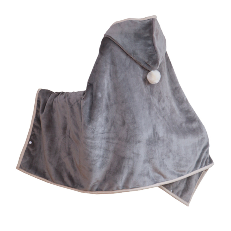 Flanel deka s kapuljom — poliester, 300–500 g, flanel deka, za sva godišnja doba (Poliester; 300–500 g; flanel deka; za sva godišnja doba)