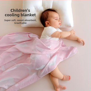 Bērnu segu no bambusa šķiedrām — vasara, viegla, zem 300 g, karikatūras raksts, karikatūras stils