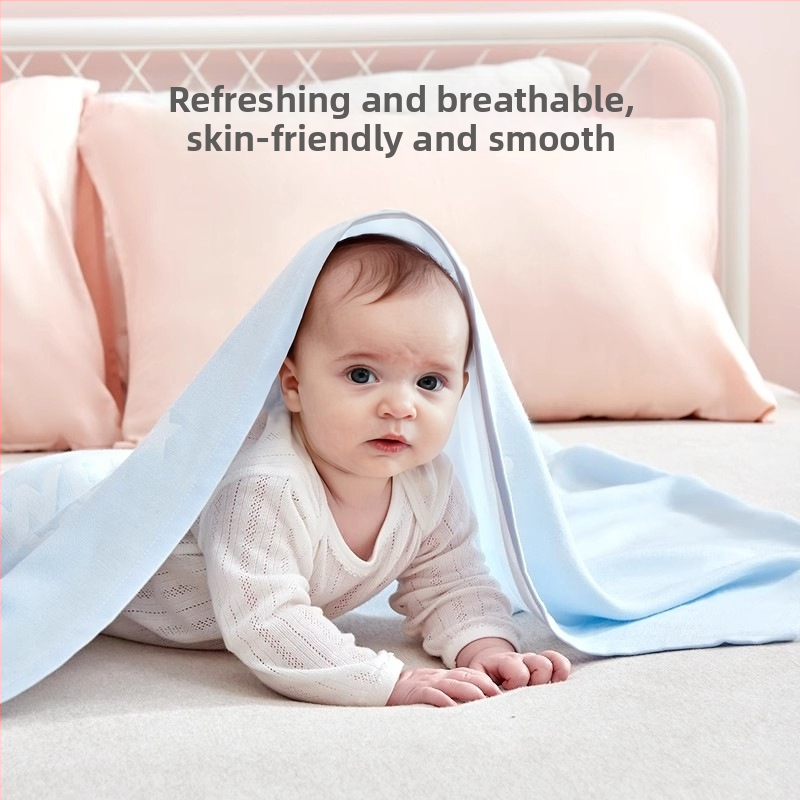 Bērnu segu no bambusa šķiedrām — vasara, viegla, zem 300 g, karikatūras raksts, karikatūras stils