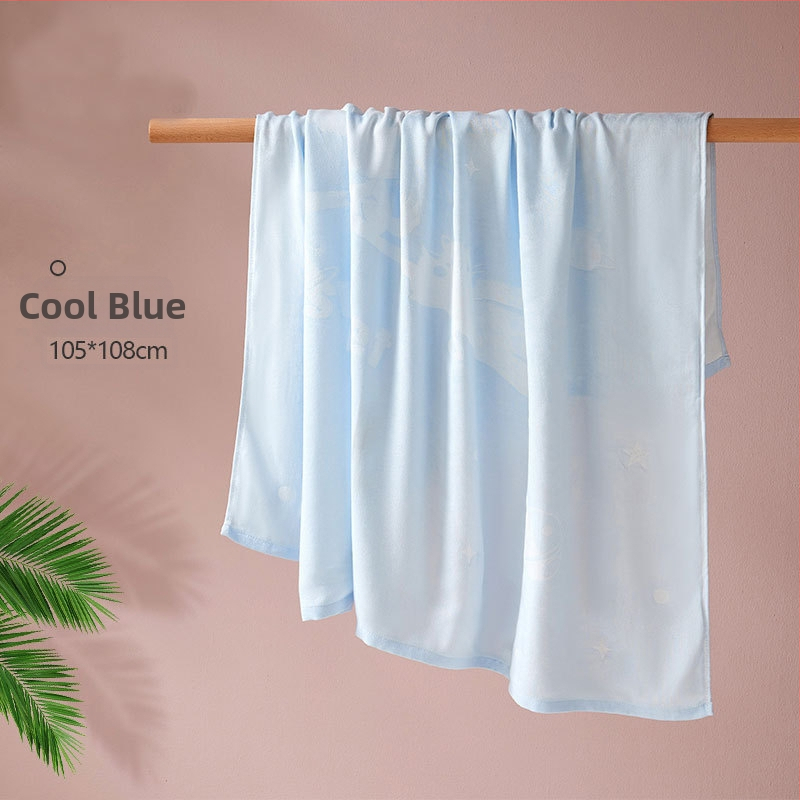 Bērnu segu no bambusa šķiedrām — vasara, viegla, zem 300 g, karikatūras raksts, karikatūras stils