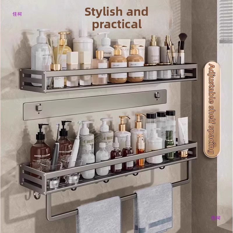 Vannitoa seinale kinnitatav riiul, 1 tasand, puurimata paigaldus, CE sertifikaat