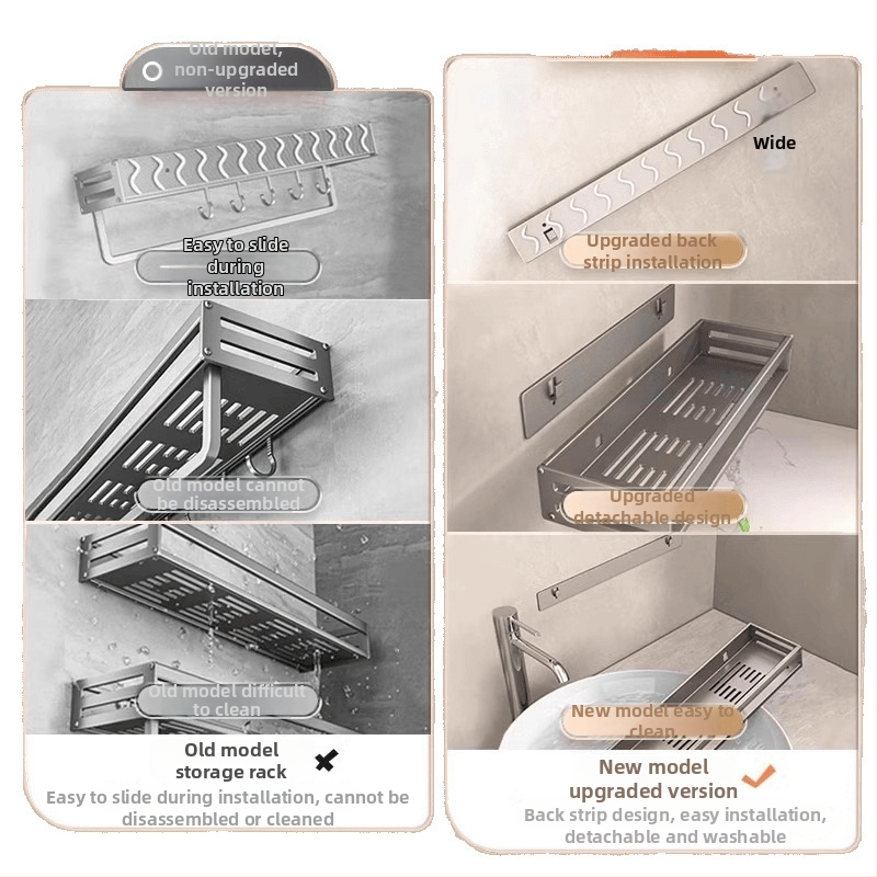 Vannitoa seinale kinnitatav riiul, 1 tasand, puurimata paigaldus, CE sertifikaat