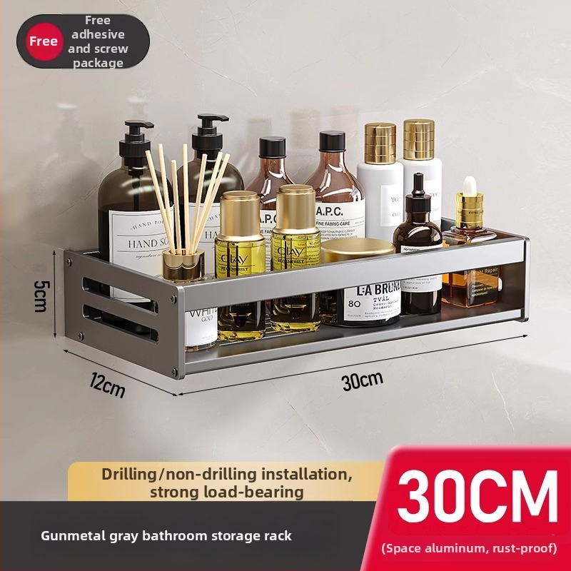 Vannitoa seinale kinnitatav riiul, 1 tasand, puurimata paigaldus, CE sertifikaat