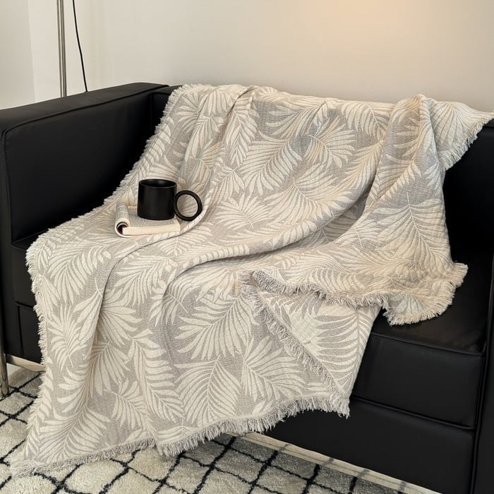 Pamučni prekrivač s dvostrukim slojem i izvezenim resicama, euro-američki stil