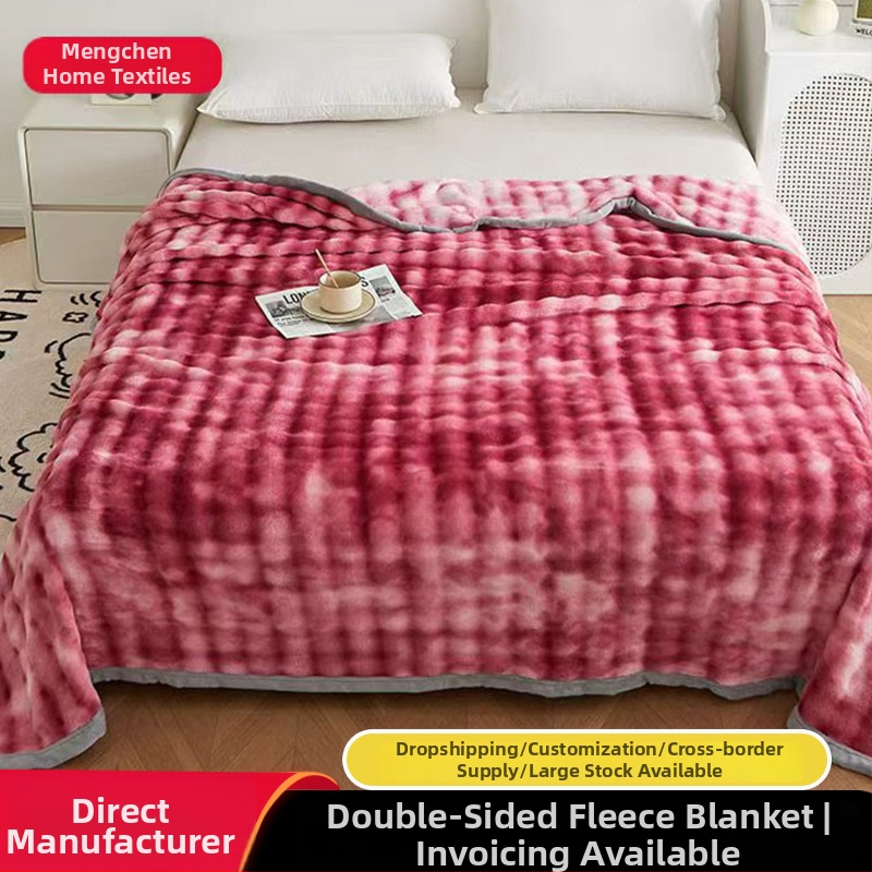 Pătură de catifea Cut Flower Bubble Cloud, cu un singur strat, cu două fețe, căldură de iarnă, 1400 g, personalizabilă