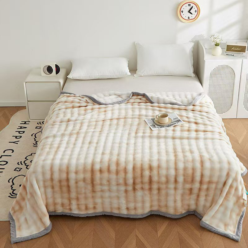 Pătură de catifea Cut Flower Bubble Cloud, cu un singur strat, cu două fețe, căldură de iarnă, 1400 g, personalizabilă